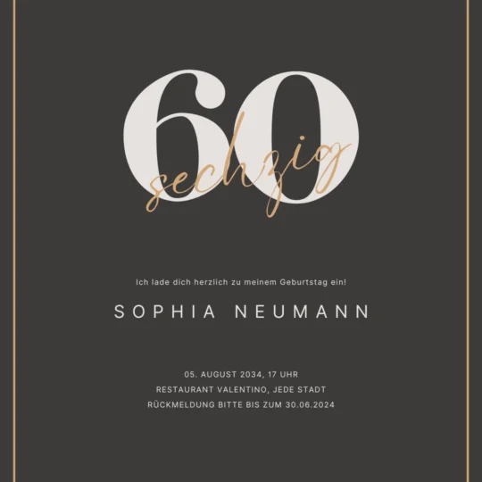 60th Birthday Template