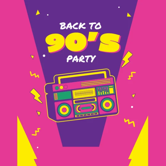 90s Party invitation