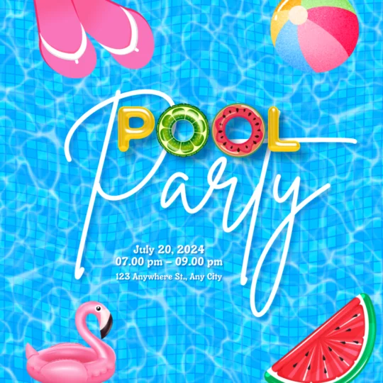 pool party invitation