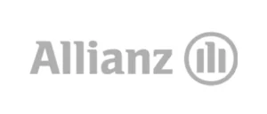 Allianz Logo in grauer Schrift mit dem Wort Allianz und einem kreisförmigen Symbol mit drei vertikalen Balken auf der rechten Seite. - eventpage.ai
