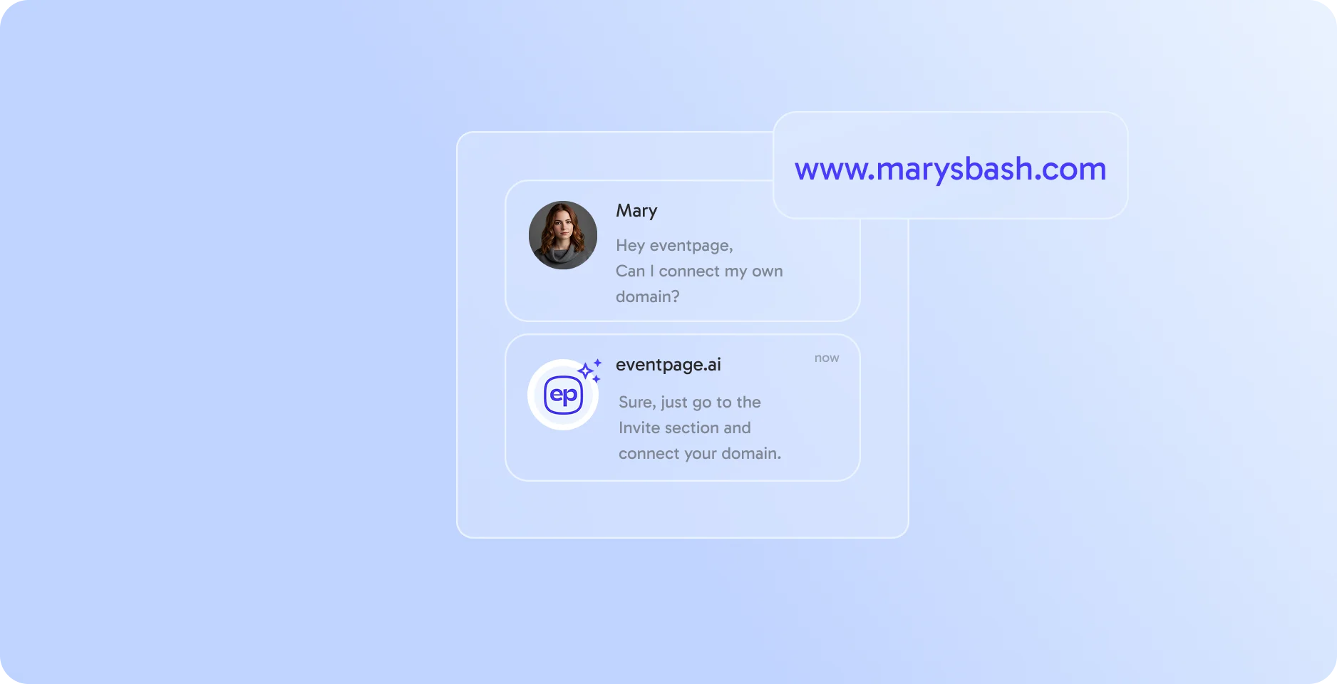 Own Domain & Sender Address – build trust with every invite