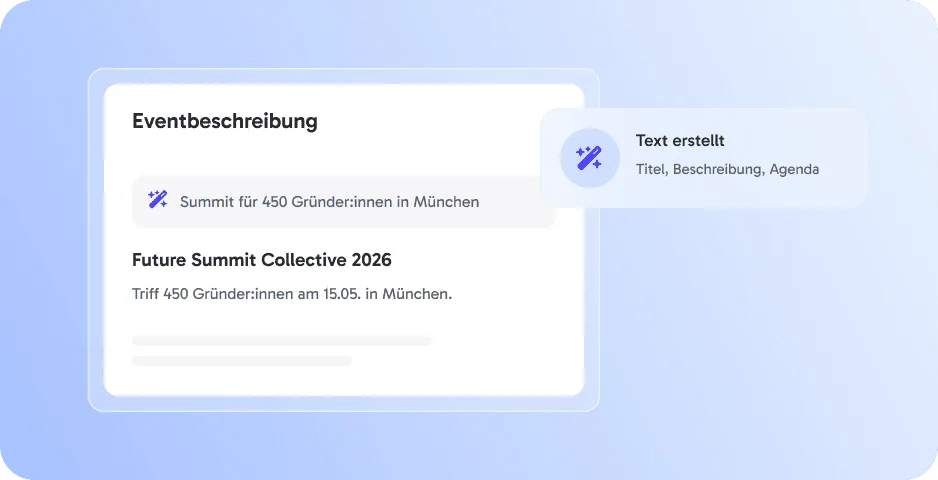 Eventpage-Texte in Sekunden