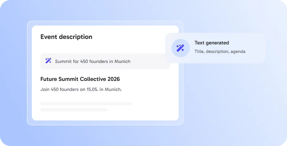 Eventpage copy in seconds