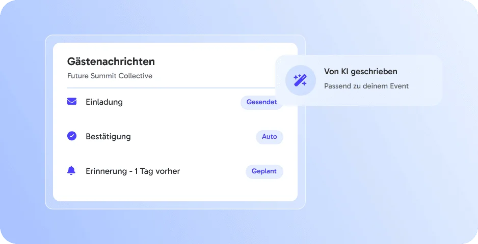 Einladungen & Erinnerungen, die gelesen werden