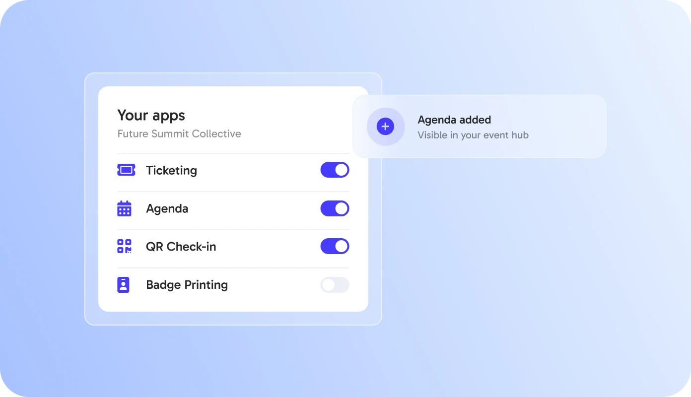 Add apps to your event