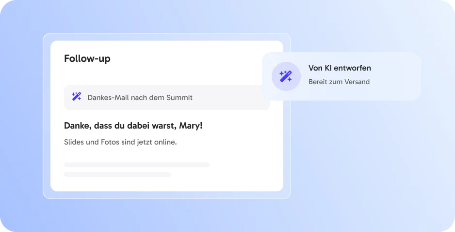 Follow-ups von der KI geschrieben