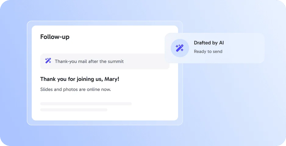 Follow-ups written by AI
