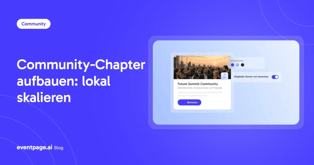 Community-Chapter aufbauen: lokal skalieren