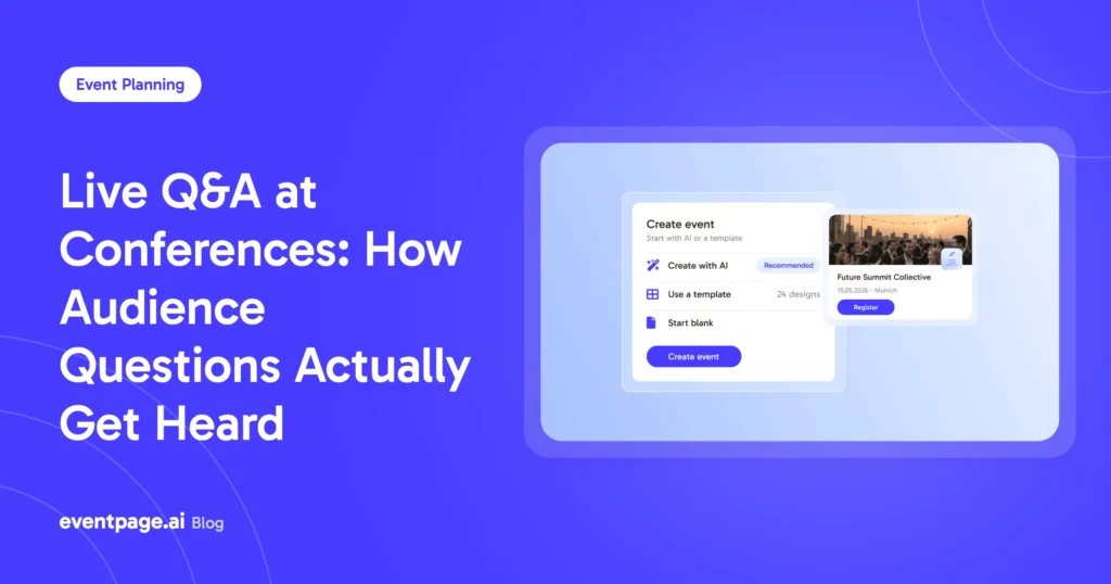 Live Q&A at Conferences: How Audience Questions Actually Get Heard