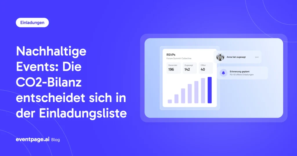 Nachhaltige Events: Die CO2-Bilanz entscheidet sich in der Einladungsliste