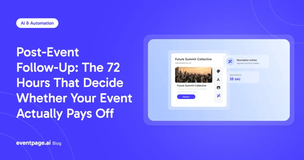 Post-Event Follow-Up: The 72 Hours That Decide Whether Your Event Actually Pays Off