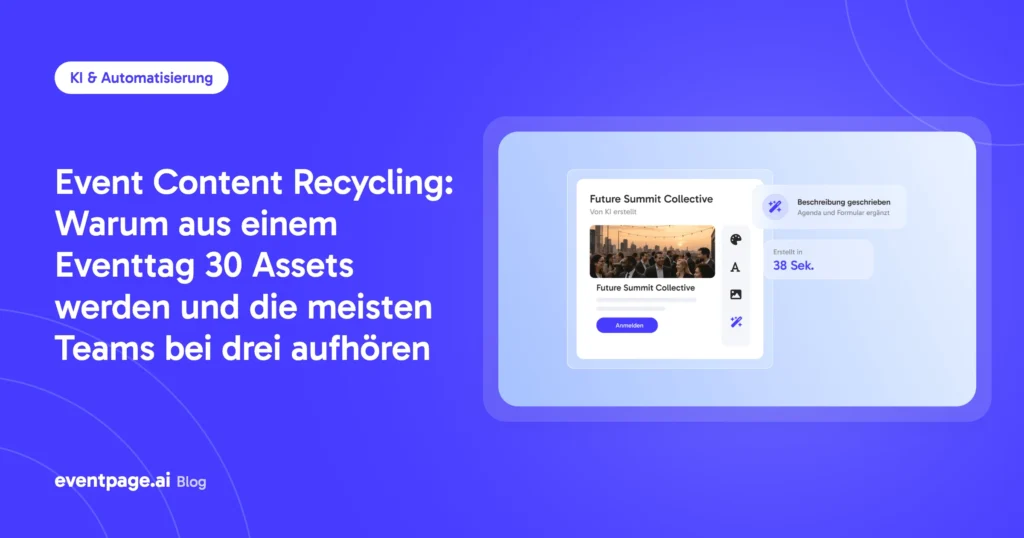 Event Content Recycling: Warum aus einem Eventtag 30 Assets werden und die meisten Teams bei drei aufhören