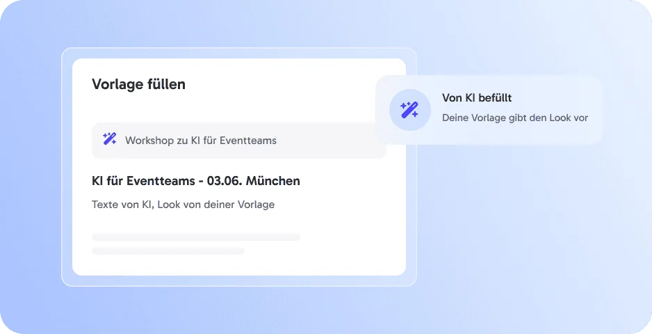 KI füllt die Vorlage