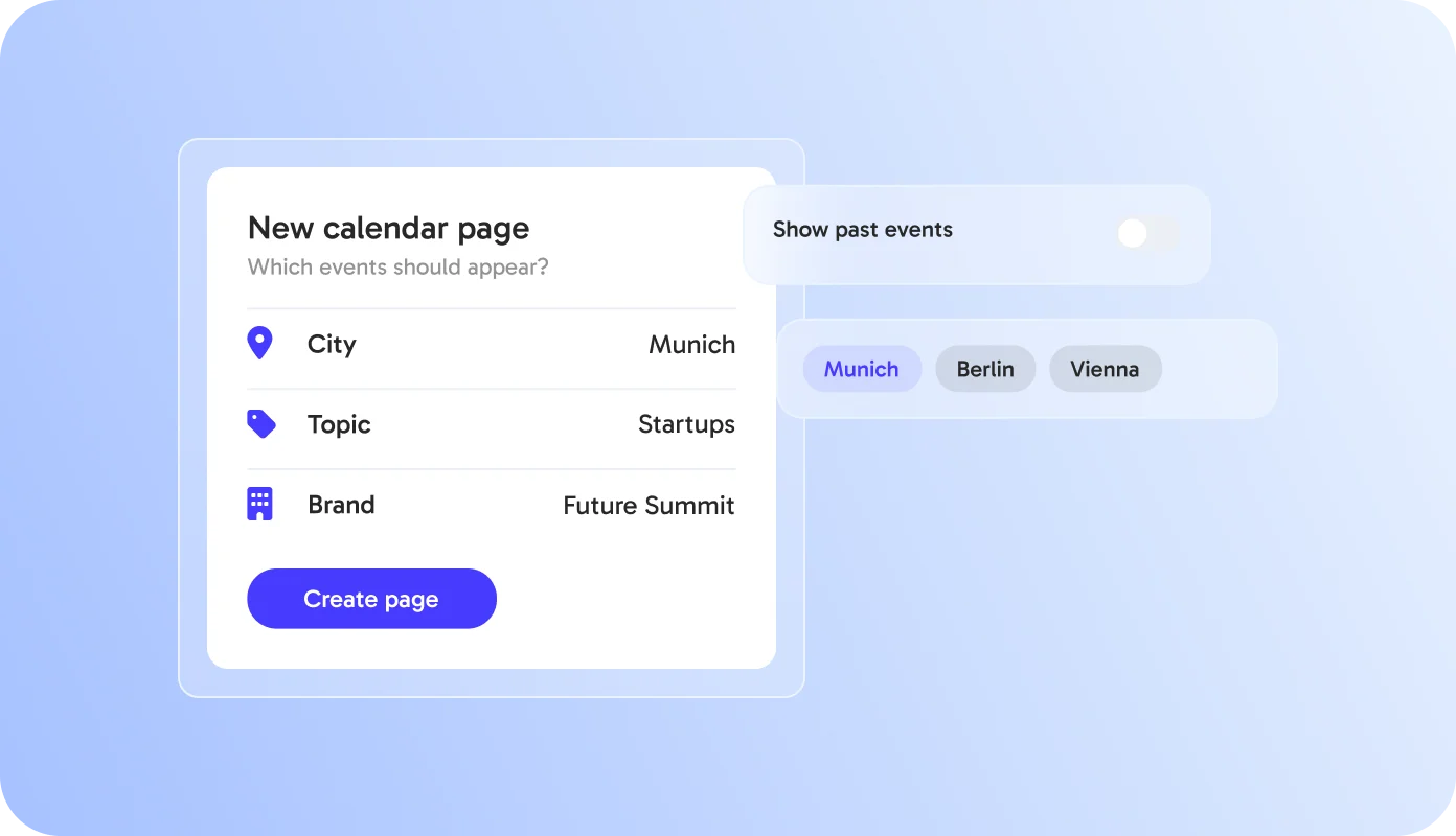 Step 1: Choose topic, city or brand