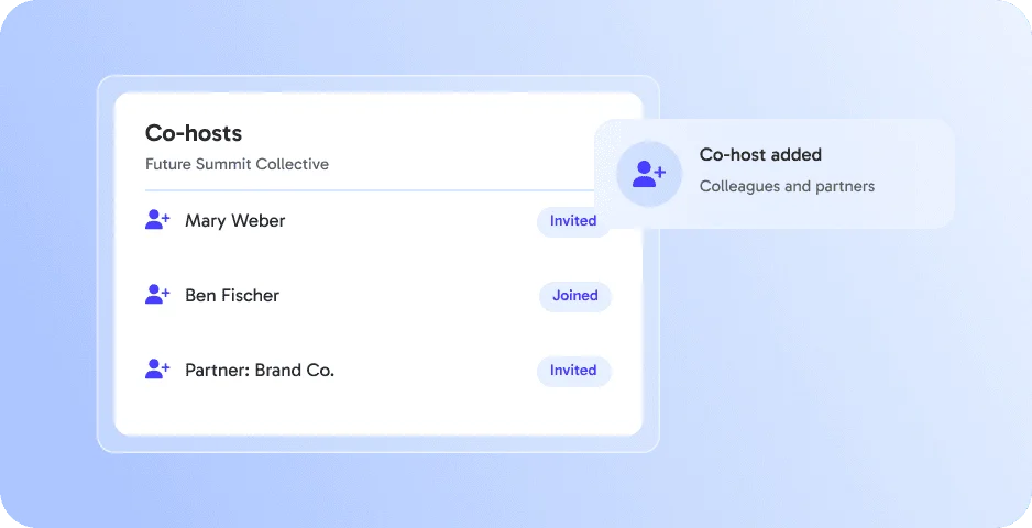 Co-Host ‑ collaborate seamlessly without losing control
