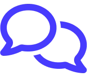 Zwei sich überlappende Sprechblasen. - eventpage.ai