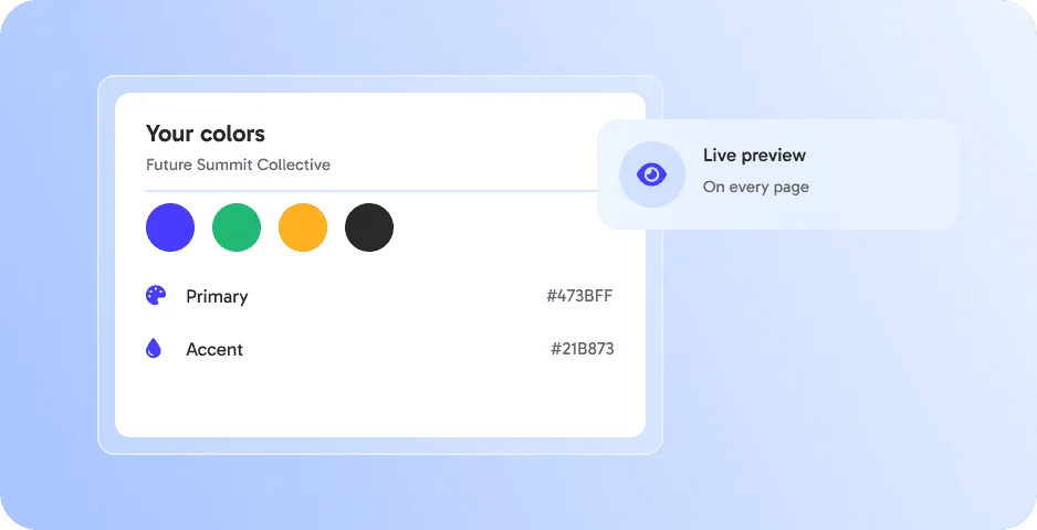 Custom Colors ‑ keep every page on-brand