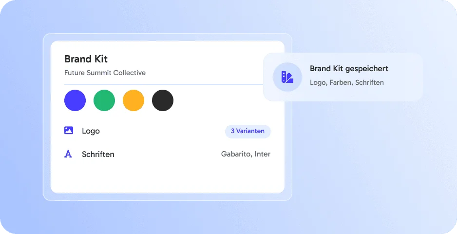 Brand Kits ‑ Markenelemente speichern & wiederverwenden