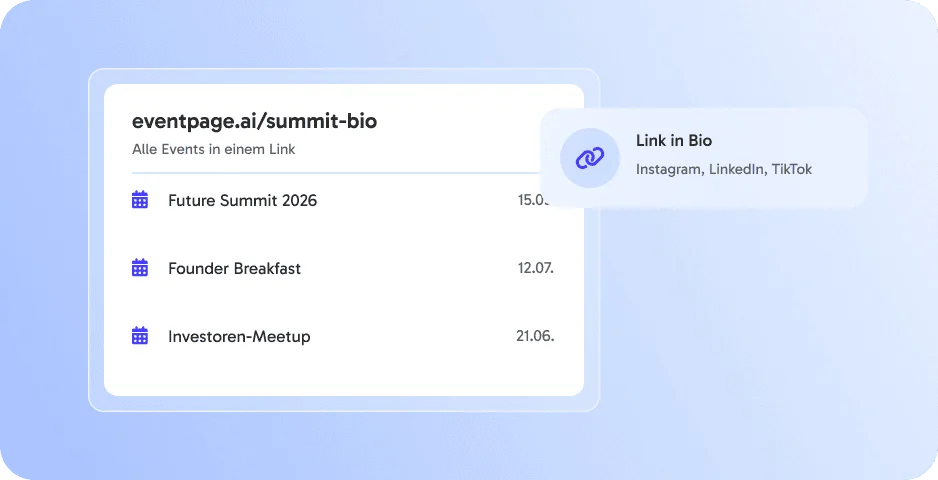 Eventlink Bio ‑ alle Events in einem Link