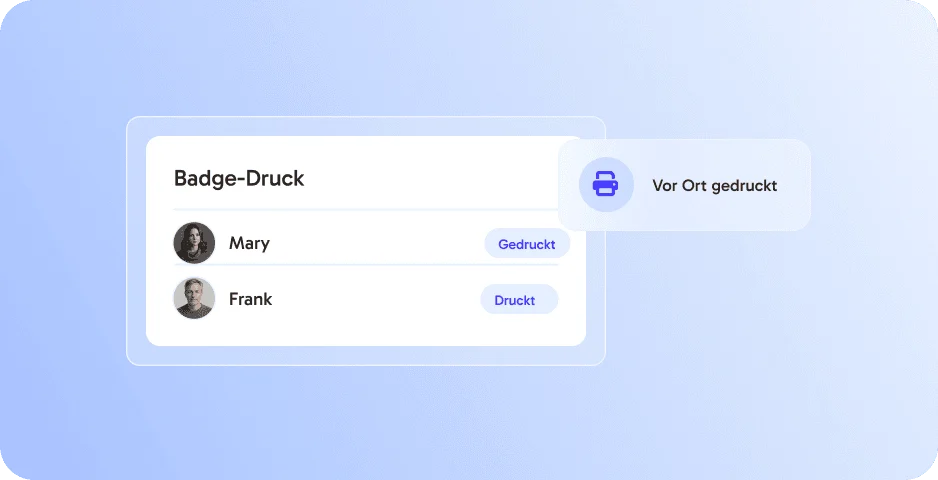 Badge-Printing-App ‑ personalisierte Badges, sofortiges Networking