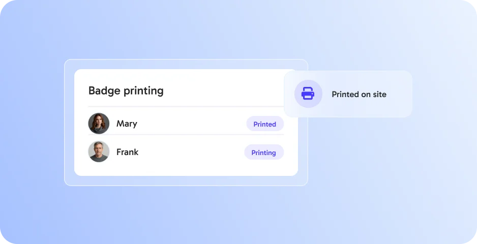 Badge Printing App ‑ personalized badges, instant networking