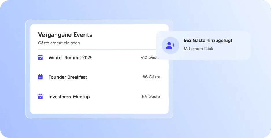 Vergangene Events nutzen