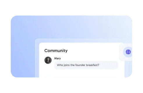 Community feed in the eventpage app