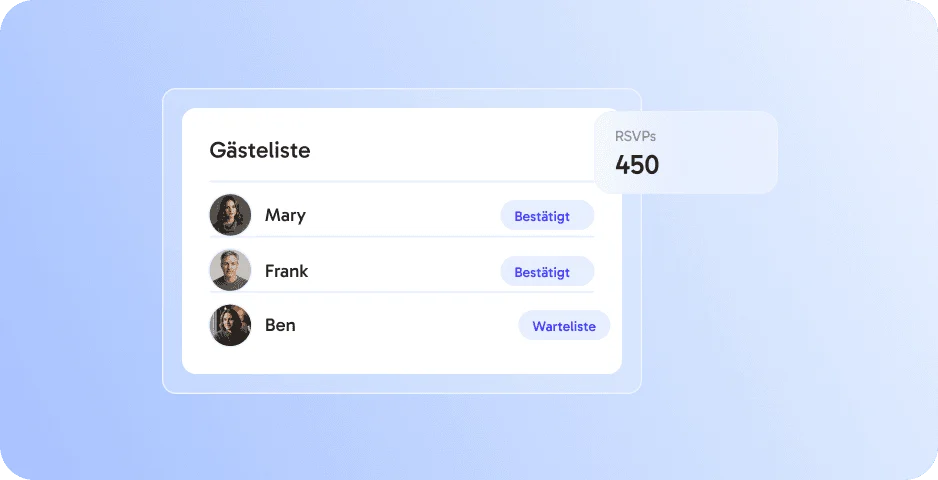 Gästeliste mit RSVP-Status