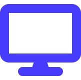 Ein lila Symbol in Form eines Computermonitors. - eventpage.ai