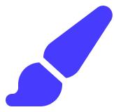 Lila Pinselsymbol. - eventpage.ai