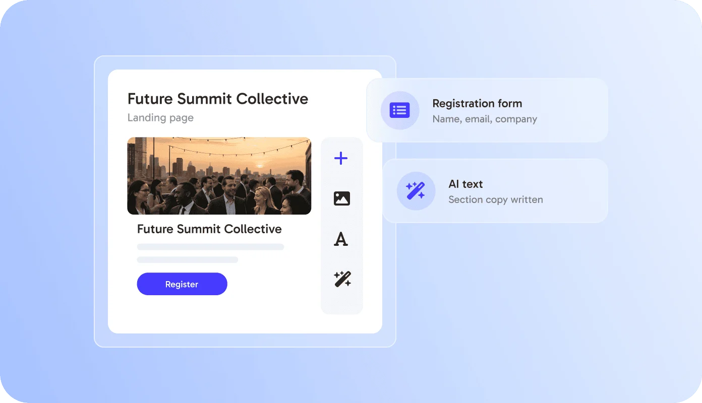 Step 2: Texts, images and forms