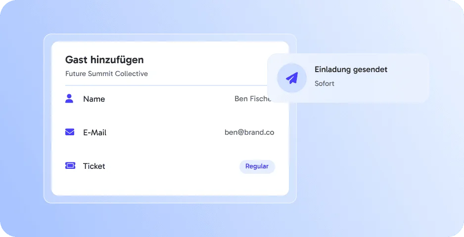 Einzelne Gäste schnell einladen