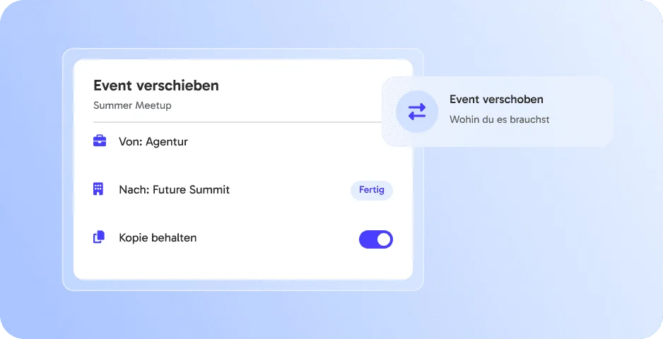Events zwischen Workspaces verschieben