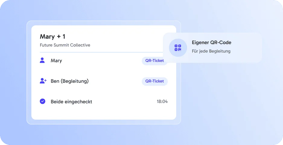 Begleitpersonen mit eigenem QR-Code