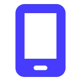 Blaues Symbol eines Smartphones. - eventpage.ai