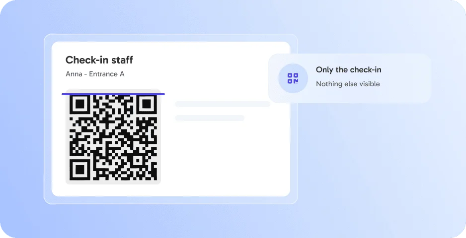 Check-in role for staff