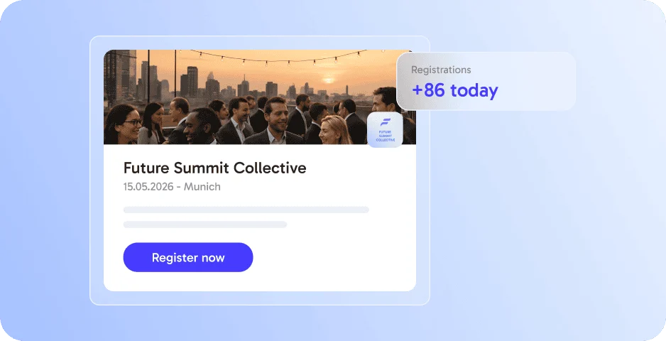 Landing Pages ‑ spotlight your flagship events