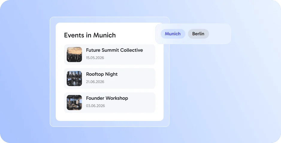 Calendar Pages ‑ showcase events by topic or city