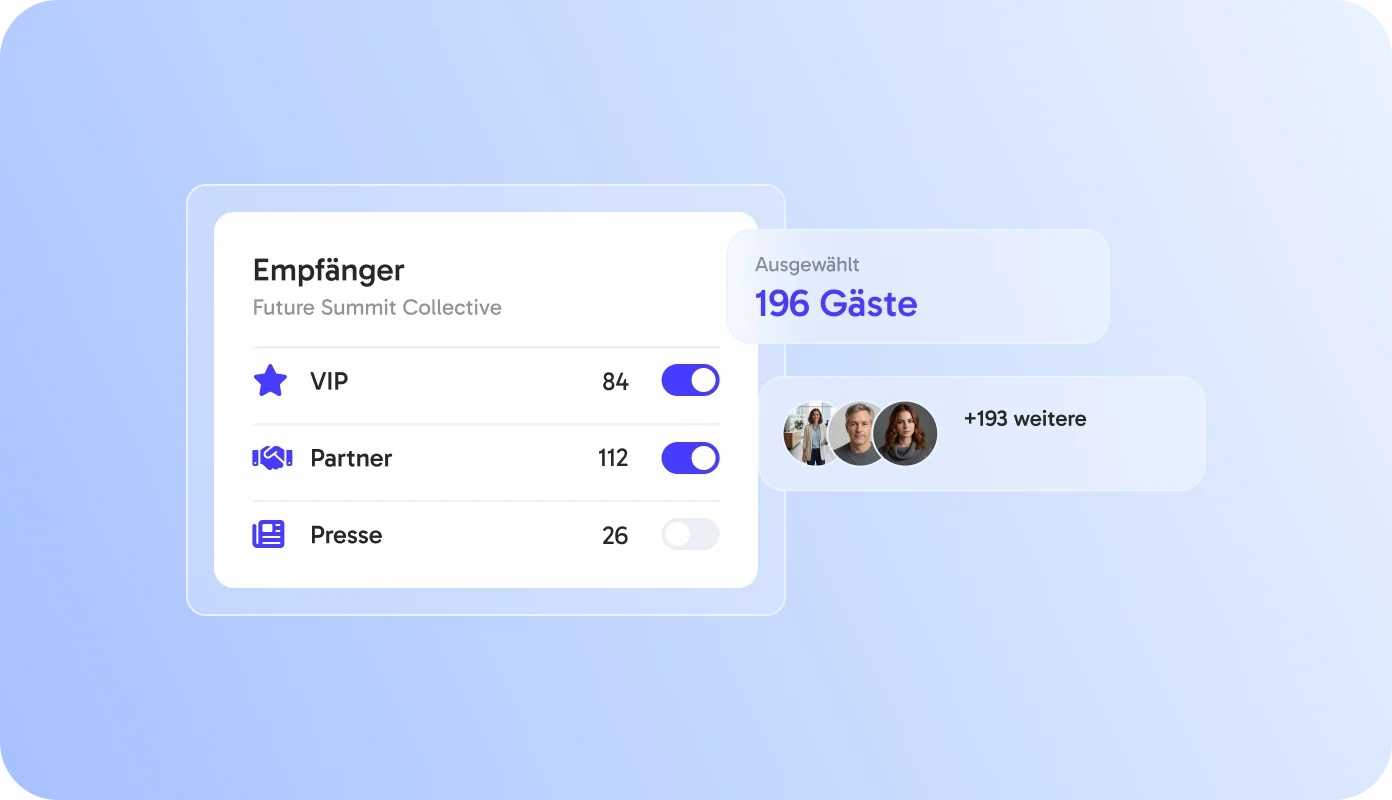 Schritt 1: Listen, Segmente oder Importe