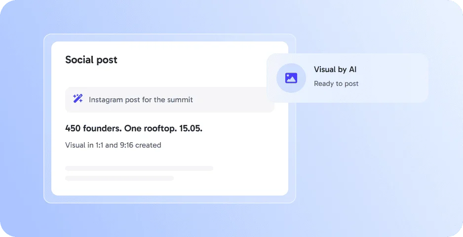 Social posts with AI