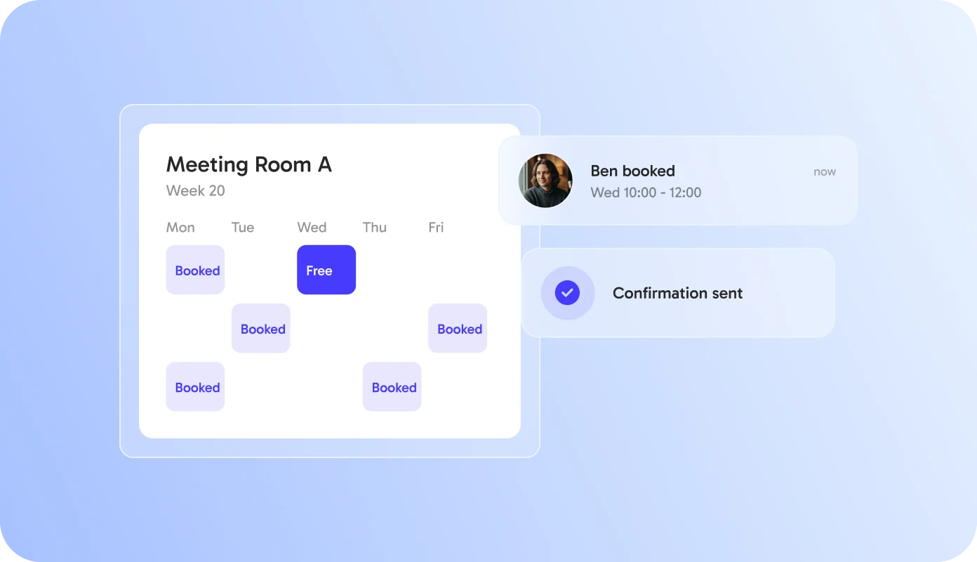 Share the booking calendar