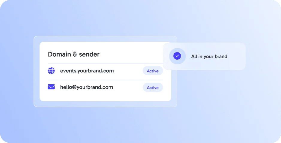 Own domain & sender