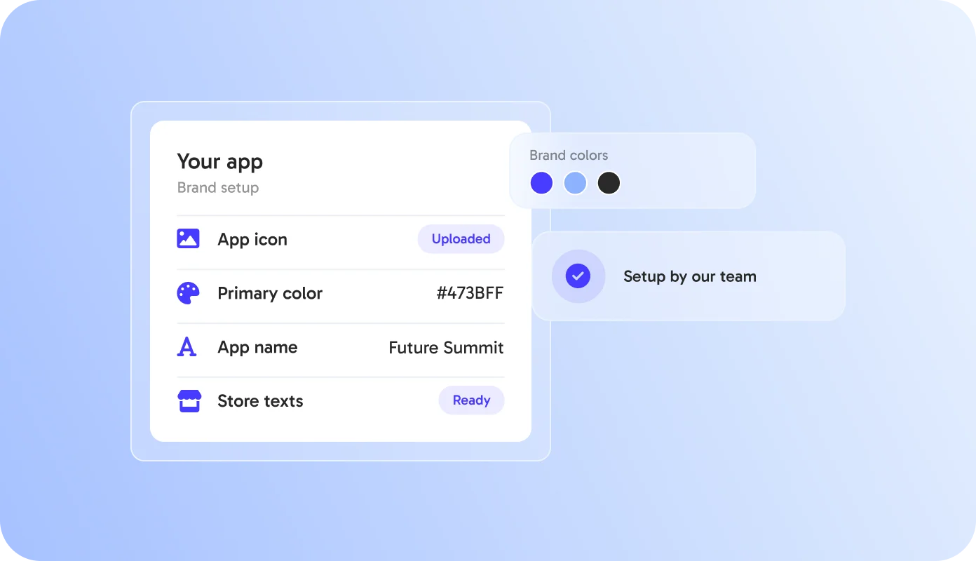 Step 1: Logo, colors and app name